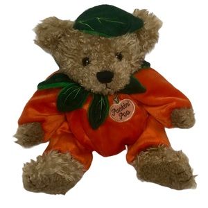 First & Main Punkin Poo Teddy Bear Pumpkin Plush